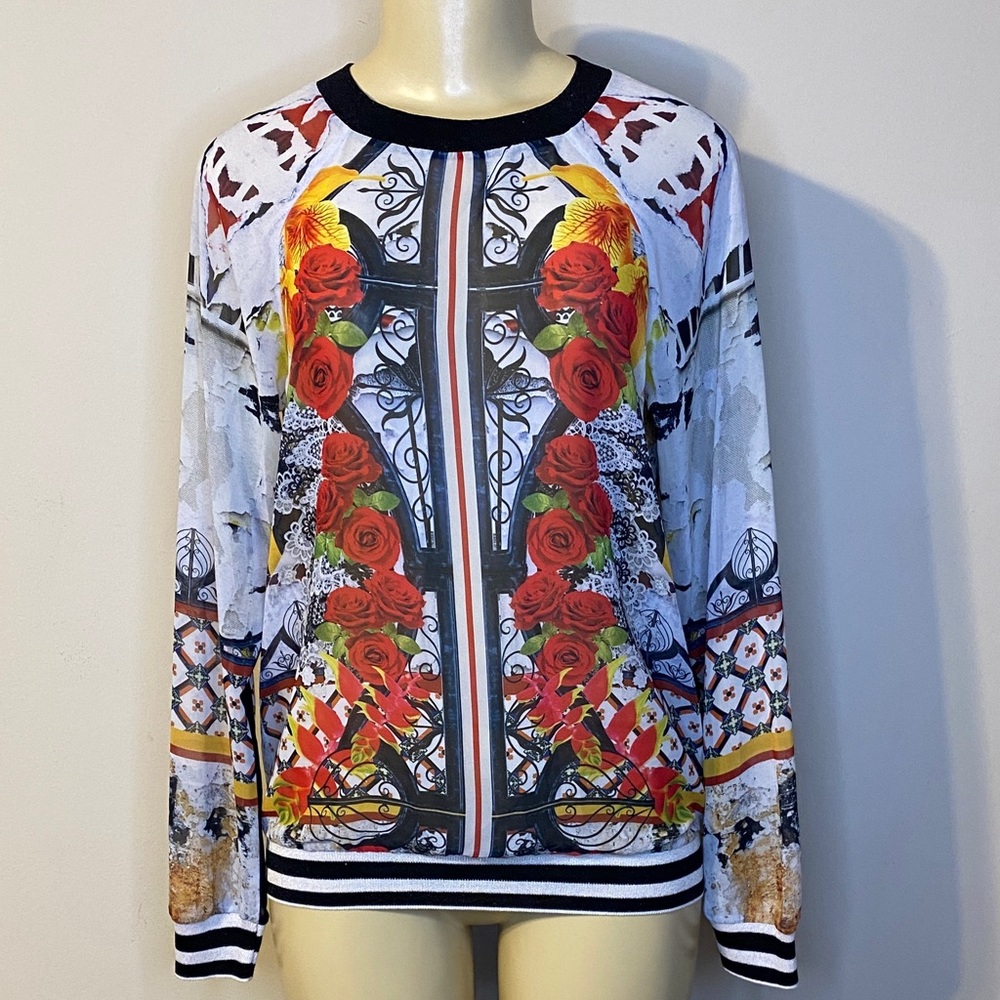 Clover Canyon Multicolor Graphic Long Sleeve Blouse Size XS - Picture 3 of 8